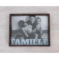 Cadre pour photo avec lettre en bois