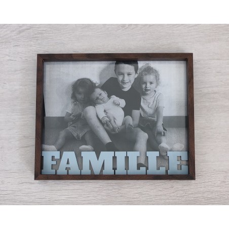 Cadre pour photo avec lettre en bois