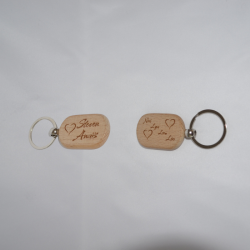 Porte clés bois rectangle