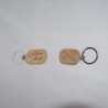 Porte clés bois rectangle
